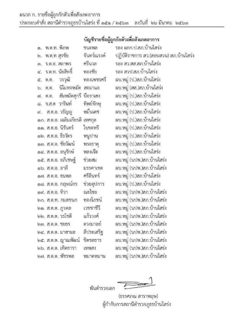 ปัตตานี สั่งกัก 27 ตำรวจสภ.บ้านโสร่ง