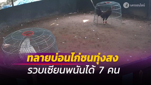 จับบ่อนไก่ชน ได้เซียน 7 คน