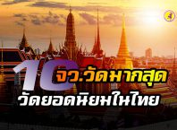10 จังหวัดวัดมากที่สุด และ 10 วัดยอดนิยมสูงสุด