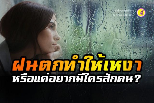 วิจัยเผย! ฝนตกทำให้คนเหงา วิจัยเผย! ฝนตกทำให้คนเหงา