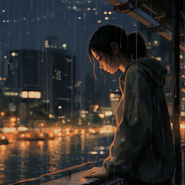 ฝนตก ผู้หญิง